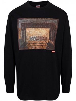 Supreme Attorney Street Long-sleeve Černé | WBCG6682
