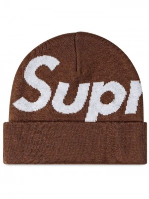 Supreme Big Logo Pletené Hnědé | UNLT9929