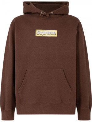Supreme Bling Box Logo Drawstring Hnědé | NBIG6183