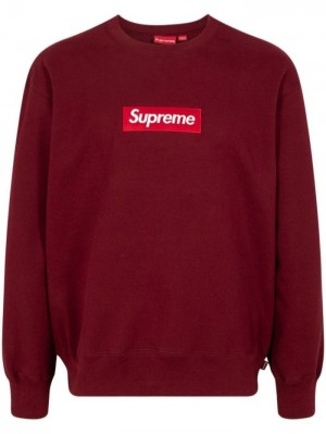 Supreme Box Logo Crew Neck Červené | TDWX9666
