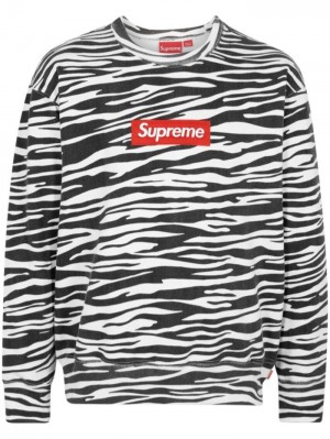 Supreme Box Logo Crew-neck Černé | IFUT9588
