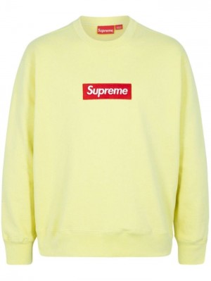 Supreme Box Logo Crewneck Žluté | MWYJ9110