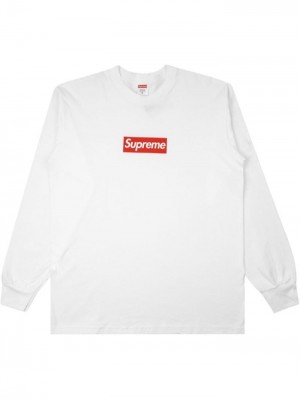 Supreme Box Logo Long-sleeve Bílé | LQPF3623