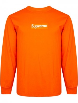 Supreme Box Logo Long-sleeve Oranžové | VEMW9352