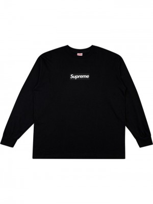 Supreme Box Logo Long-sleeve T-Shirt Černé | GNCX4455