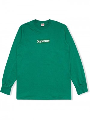 Supreme Box Logo Long-sleeve Zelene | UBQY9123