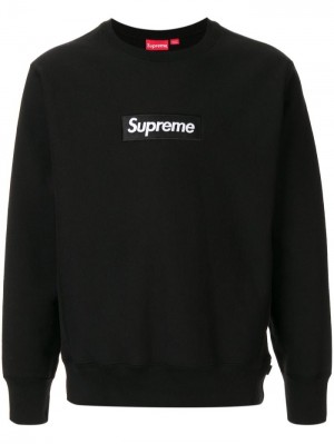 Supreme Box-logo Crew-neck Černé | FVYV7133