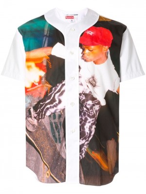 Supreme Cdg Harold Hunter Baseball Bílé | WWMH4839
