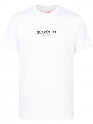 Supreme Classic Logo Crewneck Bílé | UBDK1675