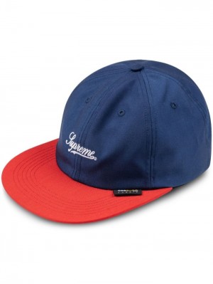 Supreme Cordura Script Logo Six-panel Tmavě Blankyt Červené | ABZF7590