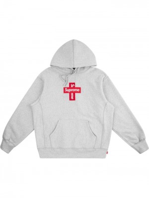 Supreme Cross Box Logo Šedé | IMBX7077