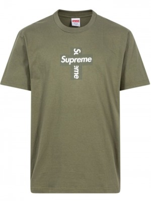 Supreme Cross Box-logo Zelene | CEUW0945