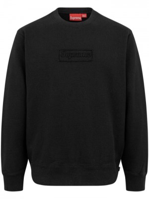 Supreme Cutout Logo Crewneck Černé | IRHA5743