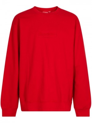 Supreme Cutout Logo Crew-neck Červené | NJFI4247