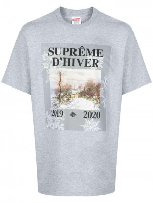 Supreme D'hiver Grafická-print Šedé | XCLR0129