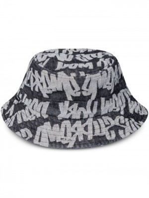 Supreme Fat Tip Jacquard Denim Bucket Černé | CXYF6461