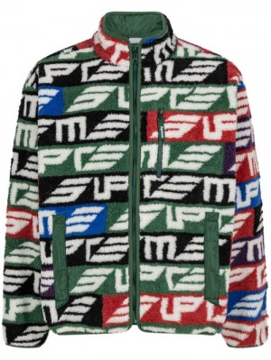 Supreme Geo Reversible Windstopper Fleece Černé | AHCS7159