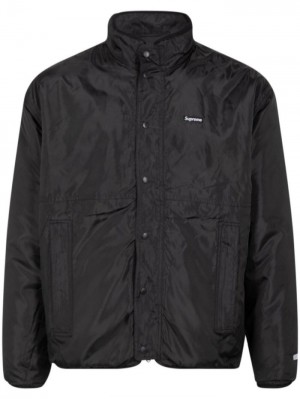 Supreme Geo Reversible Windstopper Fleece Černé | WAQX7356