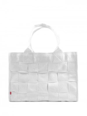 Supreme Large Woven Bílé | FNNU4330