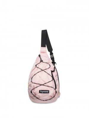 Supreme Logo-patch Sling Bag Růžové | TMBW9232
