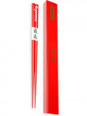 Supreme Logo-print Chopsticks Červené | IMWS6292