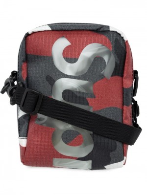 Supreme Logo-print Neck Pouch Červené | JGIX5374