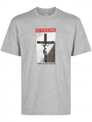 Supreme Loved By The Children Print Grey  | AOCE4720