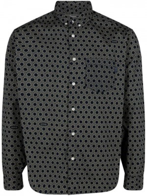 Supreme Monogram Bavlněné Long-sleeve Tmavě Blankyt Blankyt | HTMW1959