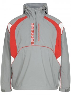 Supreme Panelled Half Zip S Kapucí Jacket Šedé | YBTK6802