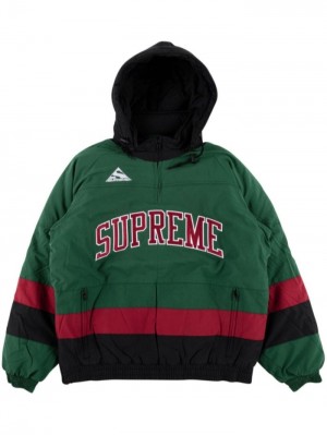 Supreme Puffy Hockey Pullover Tmavě Zelene Černé Červené | XONZ2833