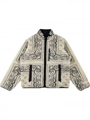 Supreme Reversible Bandana-print Fleece Neutrals | YBDO5981
