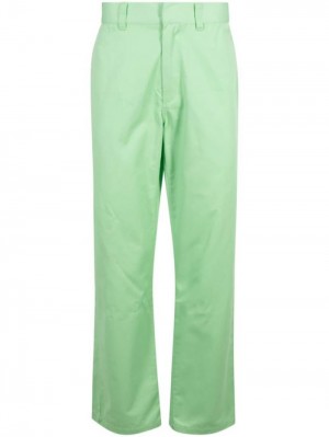 Supreme Rovný-leg Bavlněné Trousers Mátově Zelená Zelene | XJQJ8352