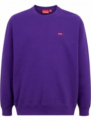 Supreme Small Box Logo Crew Neck Fialové | JDQY2530