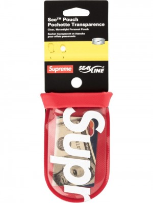 Supreme Small Sealline See Pouch Červené | CHCG0603