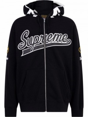 Supreme Vanson Spider Web Zip-front Černé | STLB6789