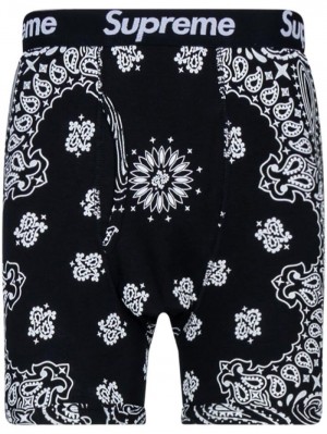 Supreme X Hanes Bandana-print Pack Of Two Černé | KAIP7356