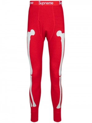 Supreme X Hanes Bones Thermal Hubená Trousers Bílé | COEA6931