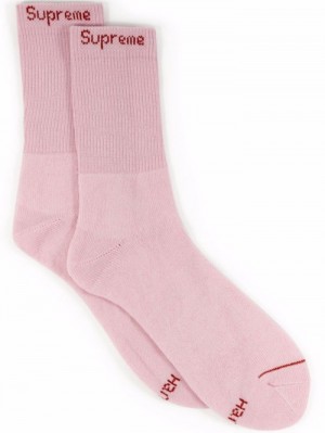 Supreme X Hanes Crew (Pack Of 4) Růžové | ILHE3529