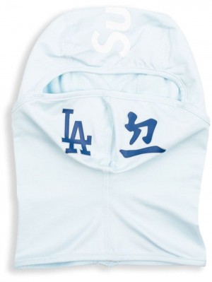 Supreme X Mlb Kanji Teams "Los Angeles Dodgers - Pale Blue" Lehké Balaclava Blankyt | QPWX9150