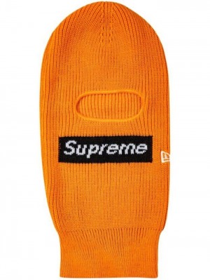 Supreme X New Era Box Logo Pletené Balaclava Oranžové | IBYB6116