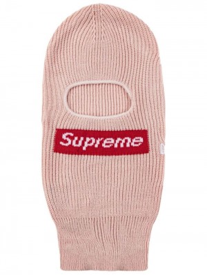 Supreme X New Era Box Logo Pletené Balaclava Růžové | KFIP7539