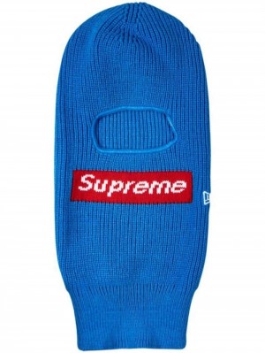 Supreme X New Era Box Logo Pletené Balaclava Blankyt | GGGE7437