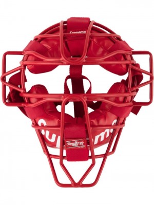 Supreme X Rawlings Catchers Mask Červené | JTPM3276