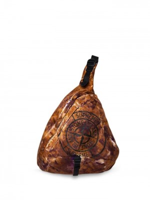 Supreme X Stone Island Printed Camo Hnědé | GBSE5503