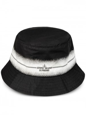 Supreme X Stone Island Stripe-detail Crusher Černé | QBEG4849