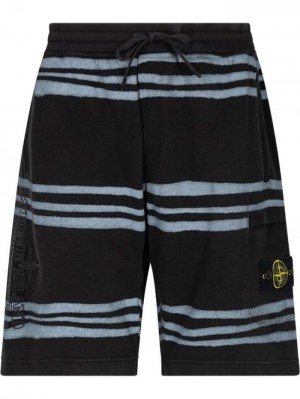 Supreme X Stone Island Warp Stripe Černé | UXDQ0939