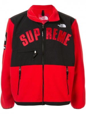 Supreme X The North Face Arc Logo Denali Fleece Jacket Červené | CUJM3787