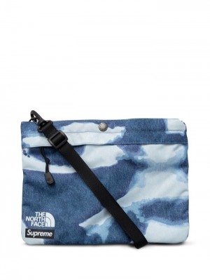 Supreme X The North Face Bleached Denim-print Blankyt | HHNY4653