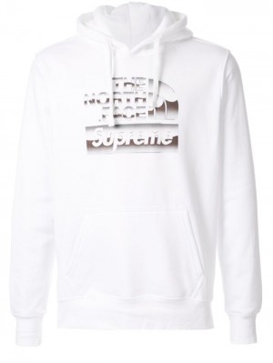 Supreme X The North Face Metallic-logo S Kapucí Sweatshirt Bílé | UGEI5459