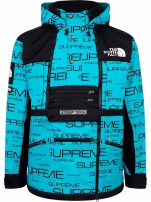 Supreme X The North Face Steep Tech Apogee S Kapucí Denim Blankyt | VDPF0737